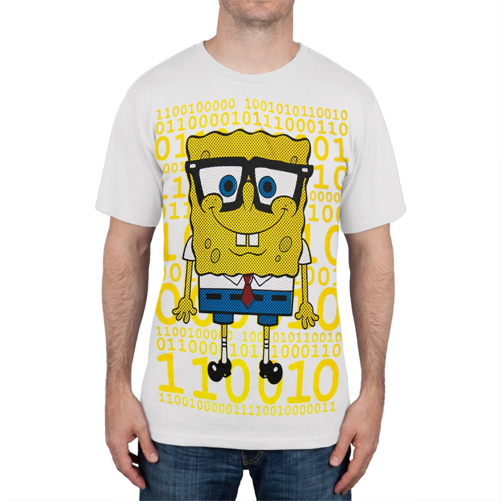 SpongeBob SquarePants Spongebob Squarepants Digital Nerdy Spongebob TShirt Small
