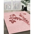 thumbnail image 3 of Ahgly Company Machine Washable Indoor Rectangle Transitional Pastel Red Pink Area Rugs, 6' x 9', 3 of 7