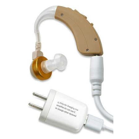 NewEar Behind The Ear Sound Amplifier - Rechargable BTE Hearing Ear Amplification Device and Digital Sound Enhancer PSAD for The Hard of Hearing, Noise Reducing