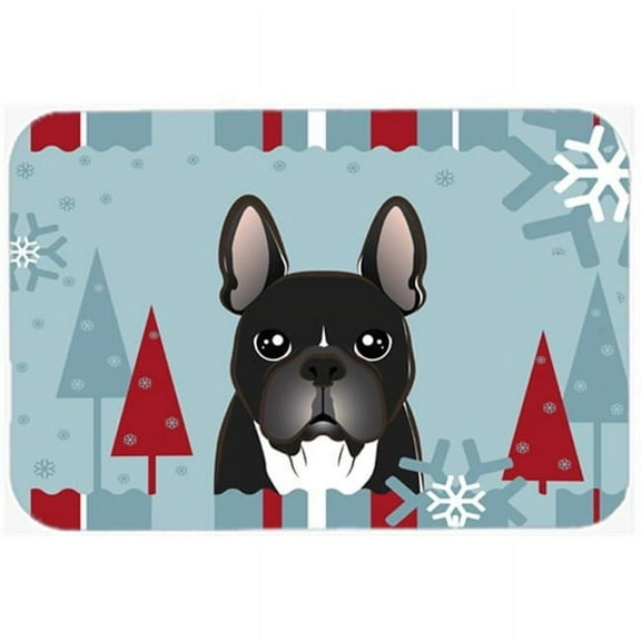 Winter Holiday French Bulldog Mouse Pad, Hot Pad & Trivet