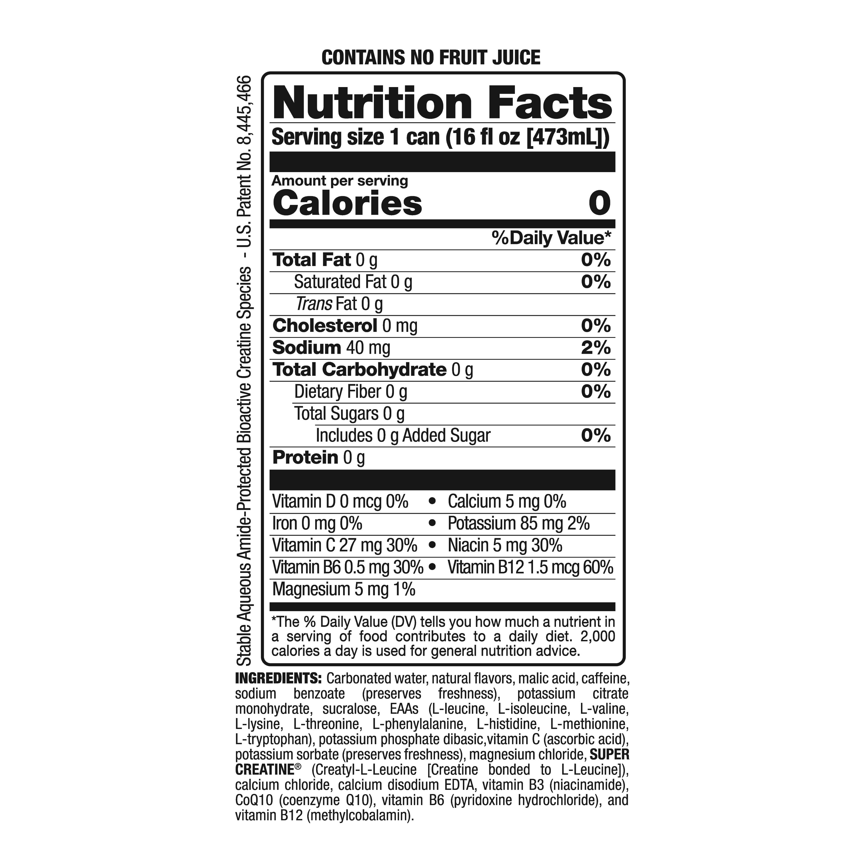 Bang Energy Drink with CoQ10 Creatine Candy Apple Crisp (12 Drinks, 16 fl oz. Each)