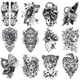 thumbnail image 2 of 6 Uds Tatuaje Temporal Pegatinas Tatuajes Manualidades Arte Corporal (210x148mm), 2 of 9
