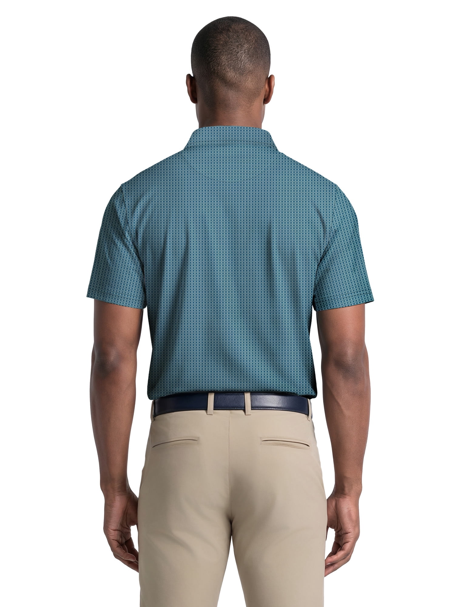 Ben Hogan Performance Men's & Big Men's Two Color Jacquard Short Sleeve Polo Shirt, Sizes S-4XLT