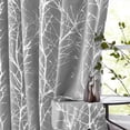 thumbnail image 3 of Decoultimatex Tree Branch Blackout Window Curtain Panels Silver Gray Metallic Print Room Darkening Window Drapes for Bedroom Office, Grommet Top, 50"x 84"x 2, 3 of 6
