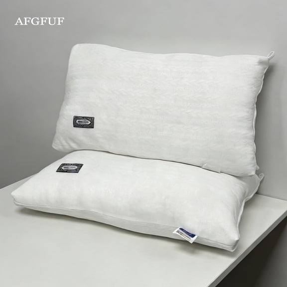 AFGFUF 2-Pack White Bed Pillows (27" x 16.5") - Soft Plush Down Alternative, Breathable and Hypoallergenic, Standard Size