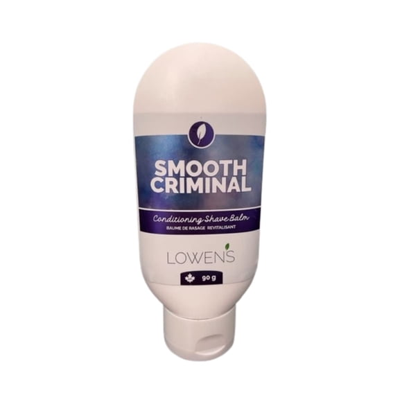 Lowen's Natural Skincare Smooth Criminal Shave Balm - Crema de afeitar orgánica natural - Limpiador limpio verde libre de crueldad y ecológico a base de coco - 3 oz