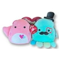 thumbnail image 2 of Squishmallows Official Kellytoy Perfect Pair Saxa Stingray and Eiko Fancy Octopus - 2023 Valentines Squad Set of 2, 2 of 4