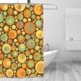 thumbnail image 3 of Psychedelic Yellow Circles Rounds Pattern Shower Curtain, Waterproof Bath Curtains for Bathroom Decorations, 72 x 72 inches, 3 of 7