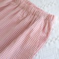 thumbnail image 7 of Lenpel Boxer Shorts for Women Summer Casual Plaid Elastic Waist Soft Cotton Sleep Lounge Shorts Beach Pajama Bottoms, 7 of 7