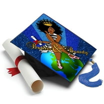 Black Queen - Brains and Beauty -Grad Cap Tassel Topper