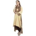 thumbnail image 1 of Bimba Kurta Indienne de Designer en Rayonne Beige, Asymétrique, Tenue Décontractée Kurti avec Foulard - 20, 1 of 4