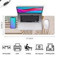 thumbnail image 5 of Long Mouse Pads for Desk,Brown Boho Geometric and Plant Pattern Desk Mats on Top Of Desks, Desk Mouse Pad Extra Large with 3mm Non-Slip Base and Stitched Edge for Gaming,Office,Work,Home 31.5"x11.8", 5 of 6
