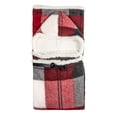 thumbnail image 2 of Safdie & Co. Couverture Jeté à Capuche Hoodzy Ultra Doux en Sherpa Réversible Carreaux d'Hiver, 2 of 3