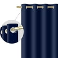 thumbnail image 3 of Nanqianyi Solid Color Blackout Curtains 84 Inches Long, Dark Blue Curtains 2 Panels Set, Thermal Insulated Grommet Drapes for Living Room Bedroom (W42 x L84 Inch, Dark Blue), 3 of 10