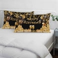 thumbnail image 4 of Happy Birthday Throw Pillow Covers, Gifts Golden Black Balloons Goblet Glitter Ribbons Soft Breathable Pillow Cases with Invisible Zipper, King Size Pillowcases for Couch Bed Sofa Chair 20x36 Inches, 4 of 9