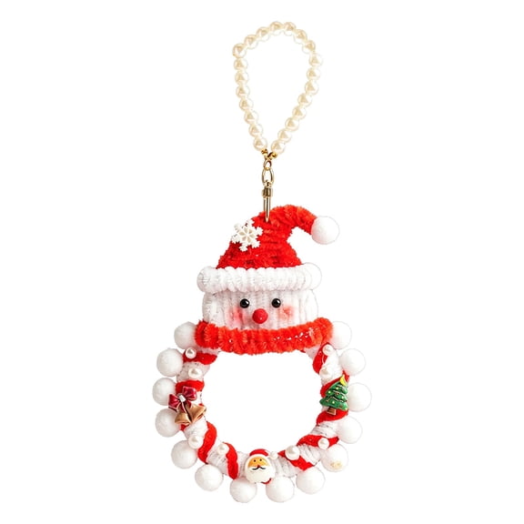 Christmas Pipe-Cleaners Pendant DIY Kit, Handmade Twisting Rod Craft Hanging Ornament for Xmas Tree Wall Home Decor Gifts