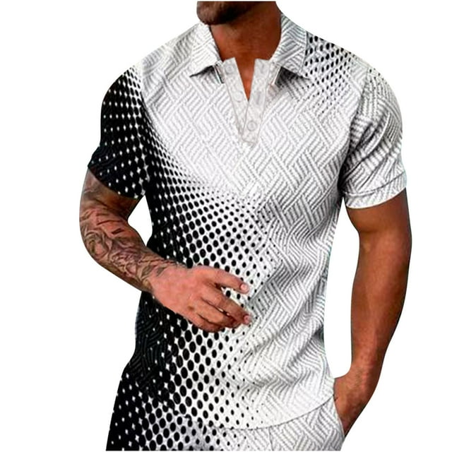 Birdeem Tenues Courtes d'Été pour Hommes Chemise de Mode Décontractée à Manches Courtes Col Rabattu Blouse & Chemise