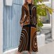 thumbnail image 4 of Vestido largo de inspiración artística aborigen vestidos para ocasiones oficiales vestidos de mujer, 4 of 5