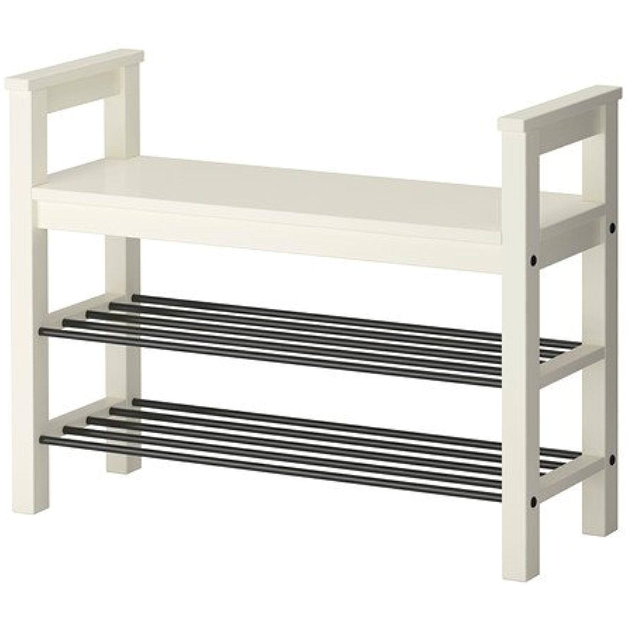 Hemnes Bench with Shoe Storage Rack White