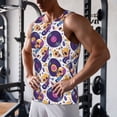thumbnail image 5 of Pofeuu record rock Skull star Print Men's Workout Tank Tops Sleeveless Muscle Gym Shirt Quick Dry-4X-Large, 5 of 7