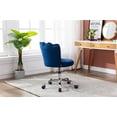 thumbnail image 3 of Swivel Shell Chair for Living Room Bed Room, Adjustable Computer Chair Velvet Swivel Shell Vanity Chairs, Modern Leisure office Chair Blue, 3 of 7