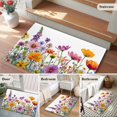 thumbnail image 6 of Spring Flowers Area Rugs Collection 2'x3', Elegant Floral Pastoral Watercolor Botanical Non Slip Indoor Rectangle Throw Runner Rug Floor Mat Carpet for Living Room Dining Table Bedroom Nursery, 6 of 9