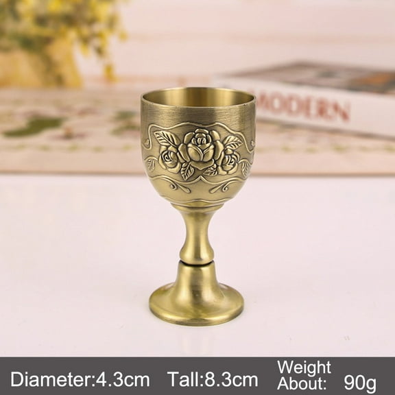 40/100Ml Metal Wine Glasses Retro Wine Cup Goblet Vintage European Style Champagne Cocktail Glasses Bar Home Decor Drinkware