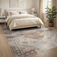 thumbnail image 3 of ODIKA 8'x10' Washable Area Rug Dirt Trapping Entryway Boho Border Trapper Front Door Doormat for King Size Bedroom Under Bed, Master Suite, Non-Shedding, Easy Care, 3 of 7