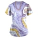 thumbnail image 3 of Uniforme de trabajo estampado SCZ para mujer con camiseta de bolsillo top de manga corta morado talla 4xl, 3 of 3