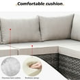 thumbnail image 2 of Ovios 12 Pieces Outdoor Furniture All Weather Wicker Patio Conversation Sectional Sofa Set with Side Table for Garden Backyard, 2 of 6