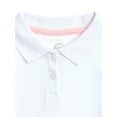 thumbnail image 2 of Wonder Nation Toddler Girls School Uniform Short Sleeve Interlock Polo Shirt, 2-Pack, 2 of 3