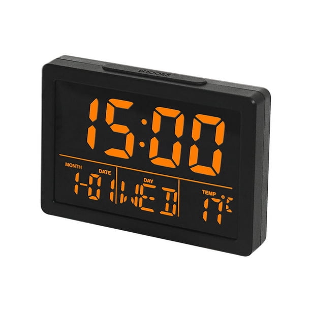 Reloj LED de estilo simple con pantalla grande, reloj despertador japonés para mesita de noche, reloj electrónico multifunción práctico
