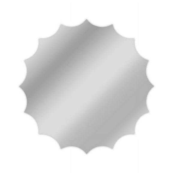 Chloe Lighting CH7M004SV32-RND 35 in. Reflection Verical & Horizontal Hanging Novelty Shaped Frameless Wall Mirror