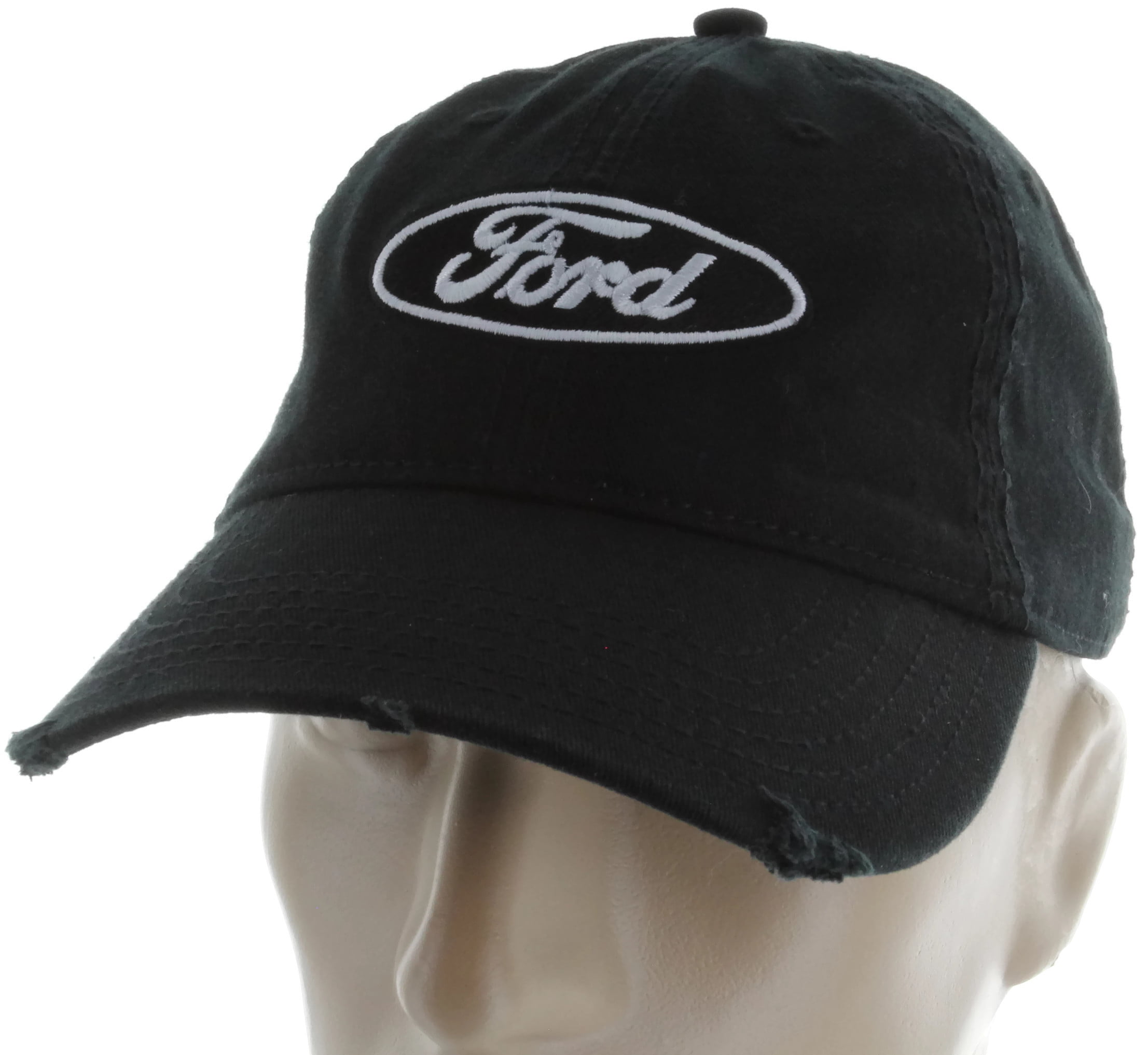Ford F150 Distressed Black Baseball Cap Trucker Hat Snapback Mustang GT