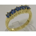 thumbnail image 2 of LBG British Made 10k Yellow Gold Natural Sapphire Womens Anniversary Ring - 33 size options - Size 8.5, 2 of 8