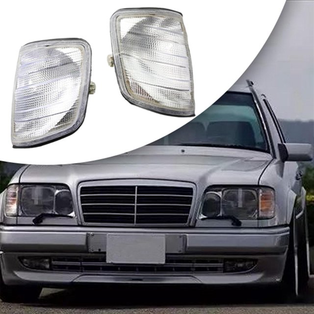 2 Piezas de Luz de Esquina 1248261143 Suministros para Mercedes E420 Sedan 1985-1995 Soledad Luces de esquina de coche