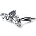 thumbnail image 4 of Gemelos de metal Zulema forma de animal plateado para hombre, 4 of 4