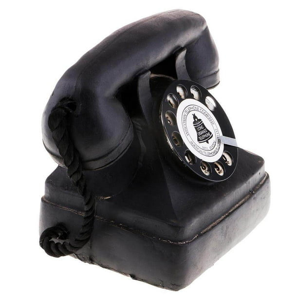 Marine Nautical Store Brass American Working Landline Black Telephone  Vintage Look Rotary Dial Candlestick