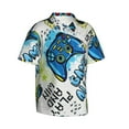 thumbnail image 2 of Balery Game All Day Print Men's Hawaiian Shirts Short Sleeve Beach Shirt Relaxed Fit Vacation Button Down Shirts-Small, 2 of 9