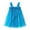 Blue, variant on Toddler Girls Sleeveless Star Moon Sequin Dress Dance Party Dresses Clothes Girls Dress with Cardigan