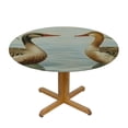 thumbnail image 3 of BANET Chinoiserie Round Tablecloth Duck Cloth Round Cover Waterproof Washable Table Decor for Home Kitchen Dining Party Patio 54"-58, 3 of 8