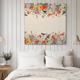 thumbnail image 4 of Vintage Flowers Wall Art Painting on Canvas, Spring Floral Botanical Rustic Pastoral Canvas Art Home Prints Wall Art Framed Modern Artwork for Living Room Bedroom Wall Decor 16x16in, 4 of 9