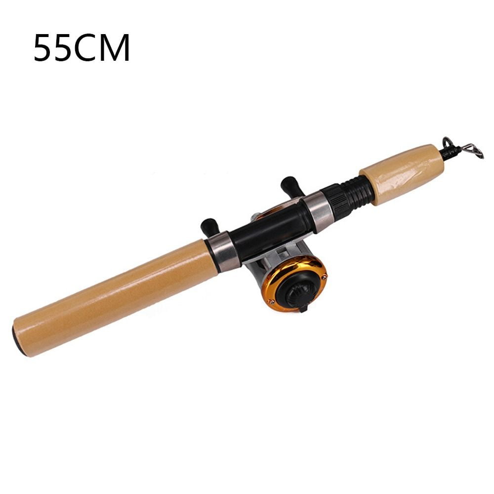 New Spinning 55cm 65cm 75cm Winter Pen Pole Retractable Reels Ice Fishing  Rods 55CM 