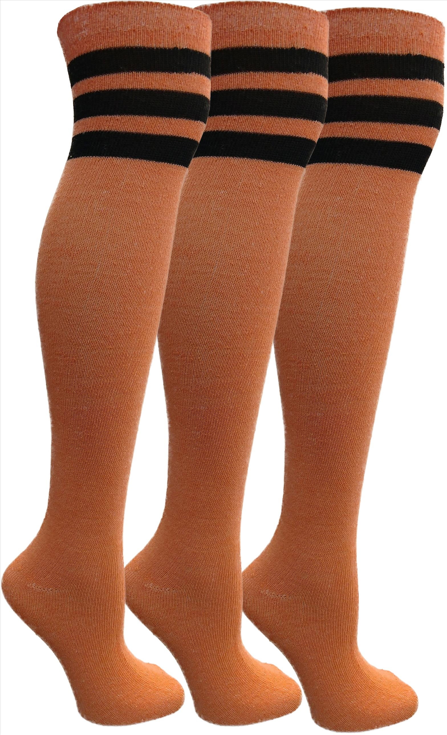 Lian LifeStyle Girls 1 Pair Knee Length Sports Socks Striped Size XS//S//M