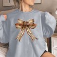 thumbnail image 2 of Rbaofujie Sweat à Capuche Oversize pour Femmes Mode Féminine Manches Longues Col Rond T-Shirt Imprimé Blouse Ample Chandails en Molleton Sans Capuche Gris Halloween Chandail à Capuchon, 2 of 4