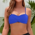thumbnail image 5 of Bigetiay Women's Bikini Tops Twist Front Bathing Suit Bra Minimalist Swimwear Top No Bottom, Size S, 5 of 5