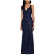 thumbnail image 1 of XSCAPE vestido con flecos para mujer, azul, 2, 1 of 1