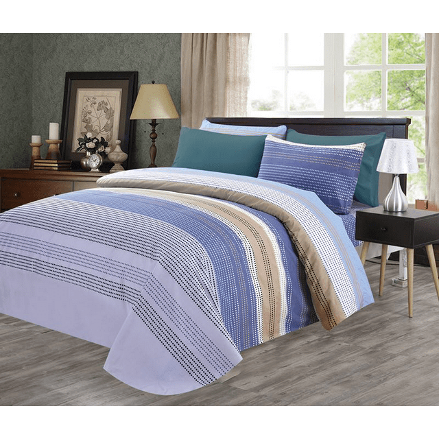 Hotel Club 1200 Ensemble de Draps Imprimés Ultra Doux 6 Pcs (Simple, Oscar)