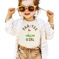 thumbnail image 3 of Par-Tee Girl Shirt for Kids & Toddlers Golf Birthday Graphic Tee for Girls Natural Shirt Youth Medium, 3 of 5