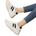 thumbnail image 5 of Sewkxo Women Retro Sneakers Fashion Classic Gum Sole Tennis Skate Shoes Casual Trendy Walking Trainer Anti Slip Flat Low-Top Footwear,White 36, 5 of 5